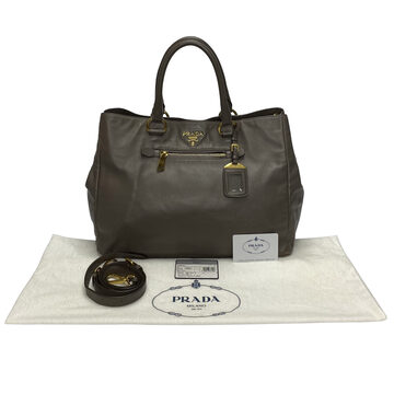 Bolsa Prada Couro Cinza