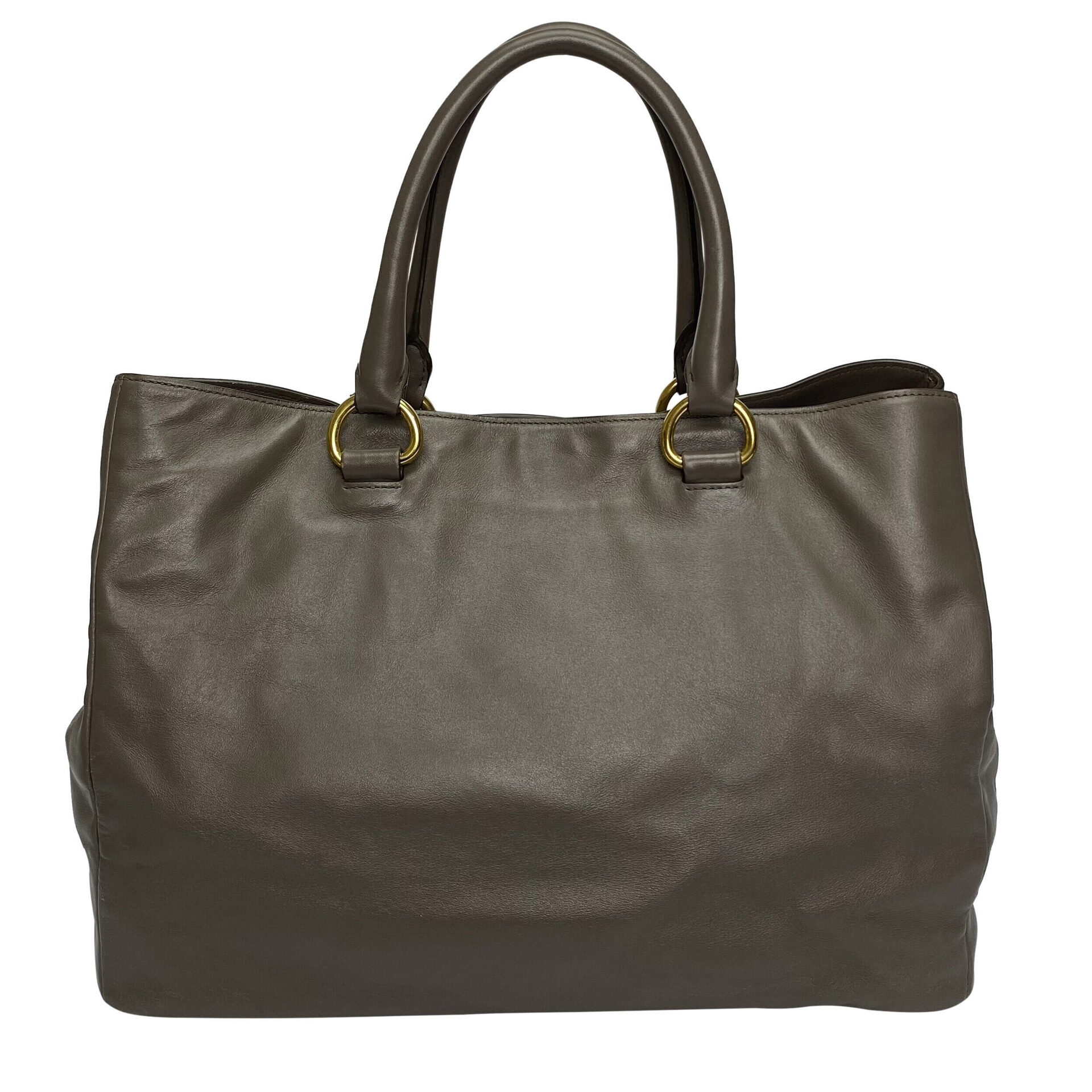 Bolsa Prada Couro Cinza