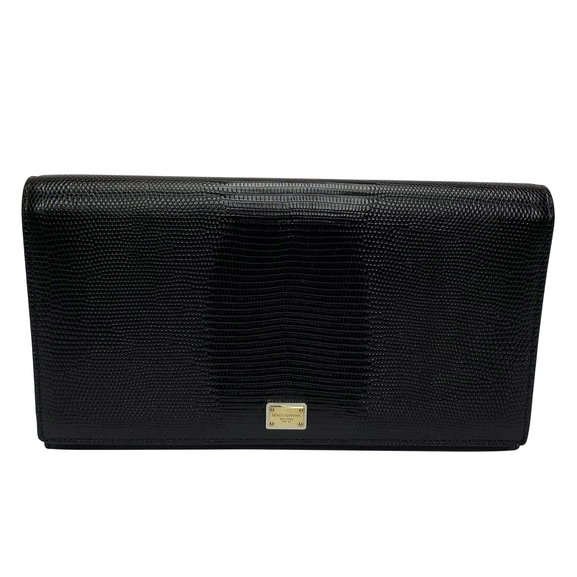 Clutch Dolce & Gabbana Couro Preta