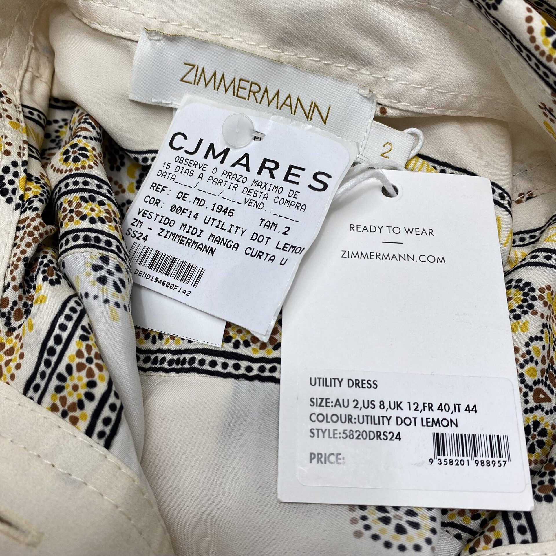 Vestido Zimmermann Midi em Seda