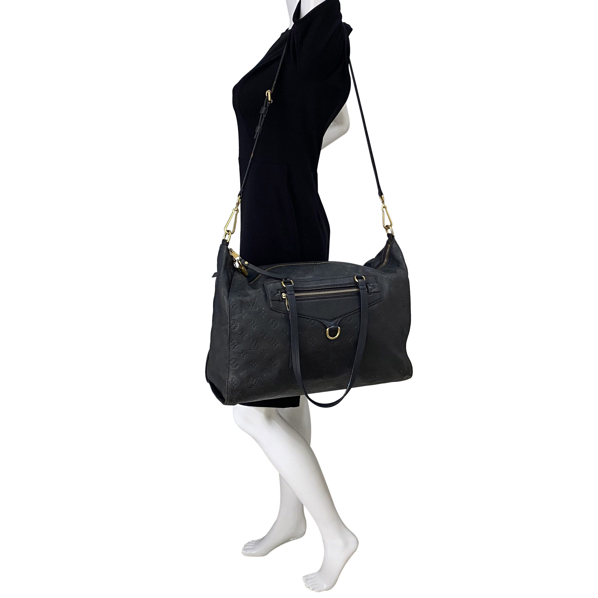 Bolsa Louis Vuitton Lumineuse Empreinte Azul Marinho