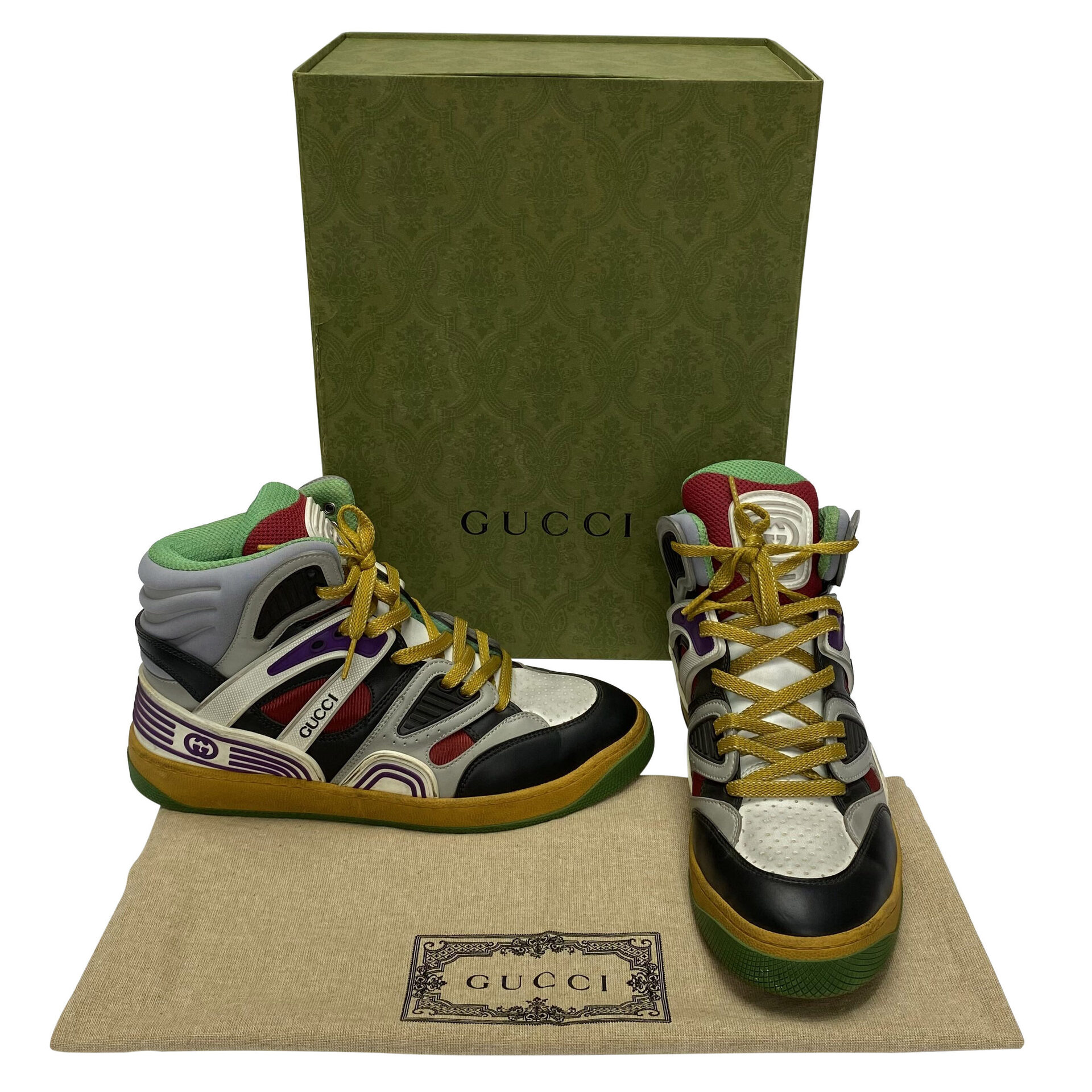Tênis Gucci Basket High-Top - Multicolor