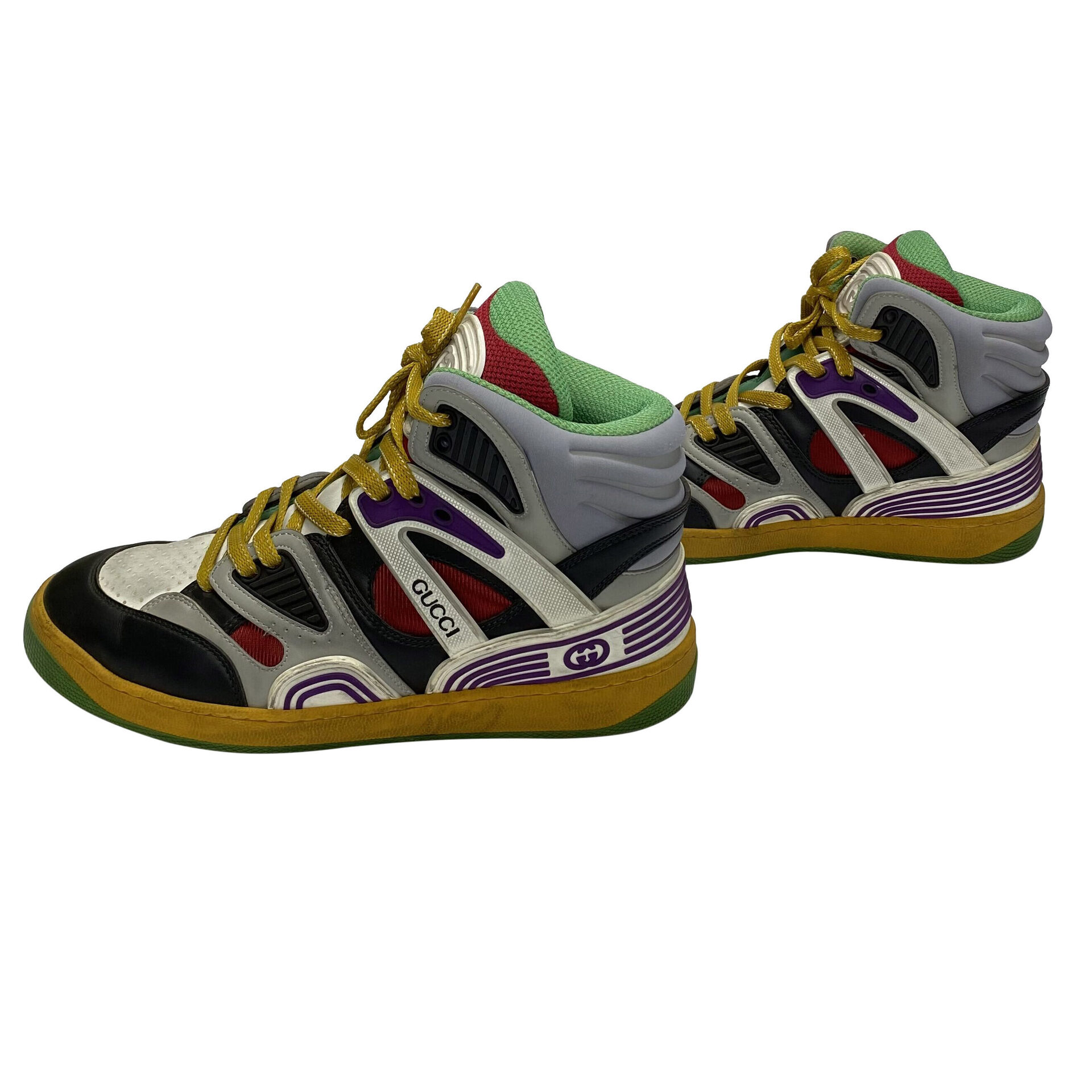Tênis Gucci Basket High-Top - Multicolor