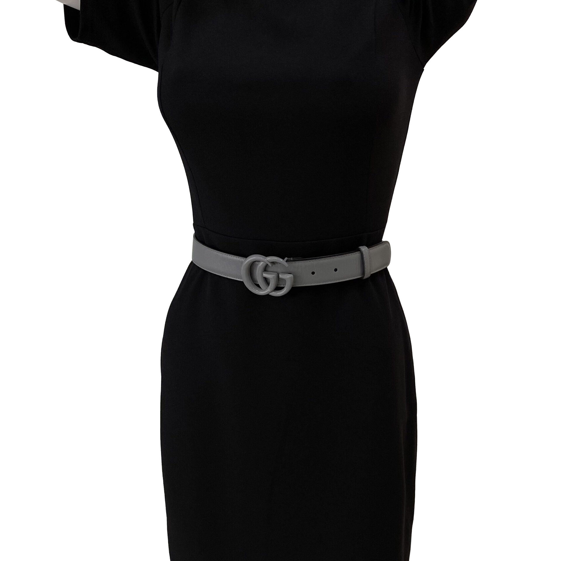 Cinto Gucci GG Marmont Cinza