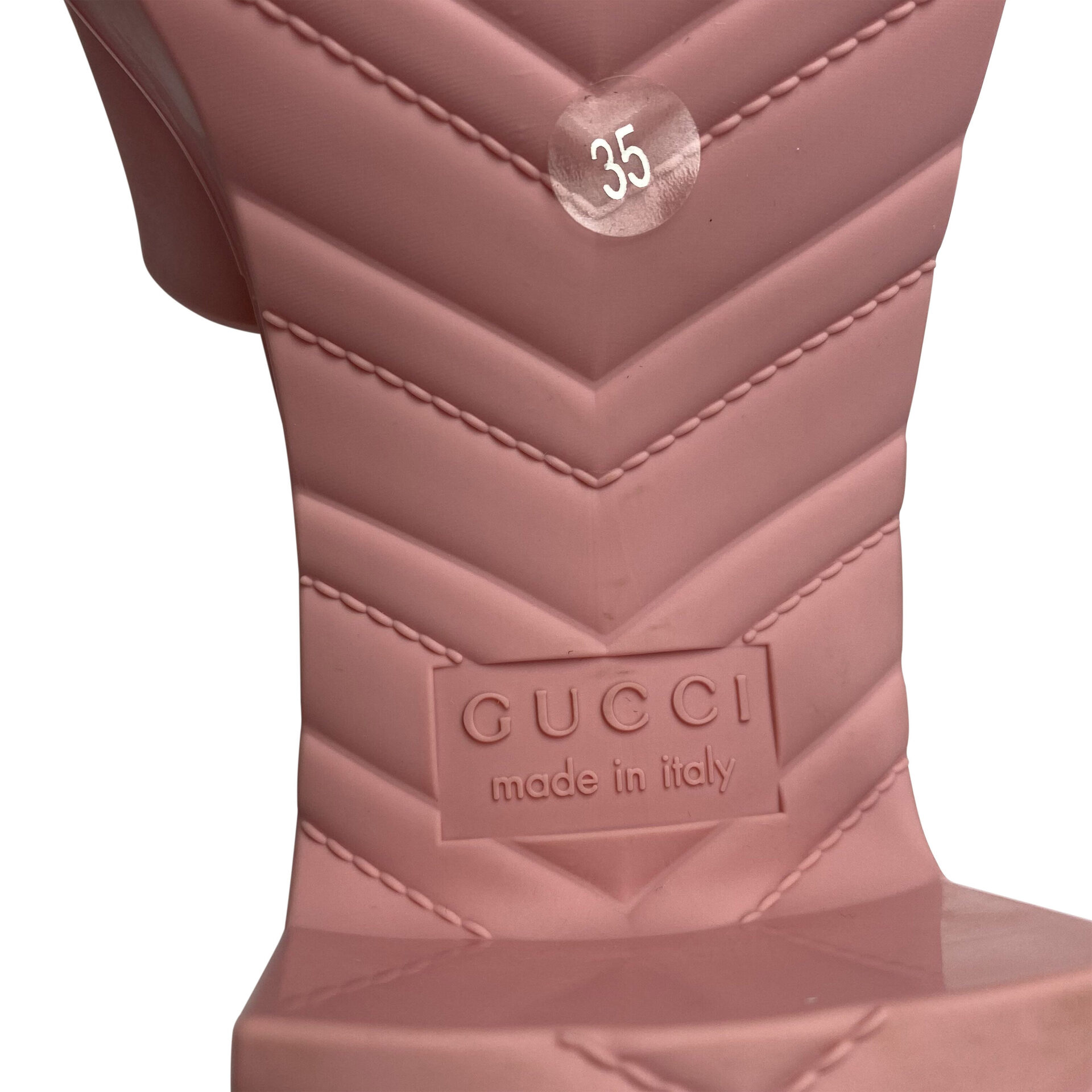 Sandália Gucci Rubber Slides Rosa