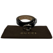 Cinto Gucci Couro Preto