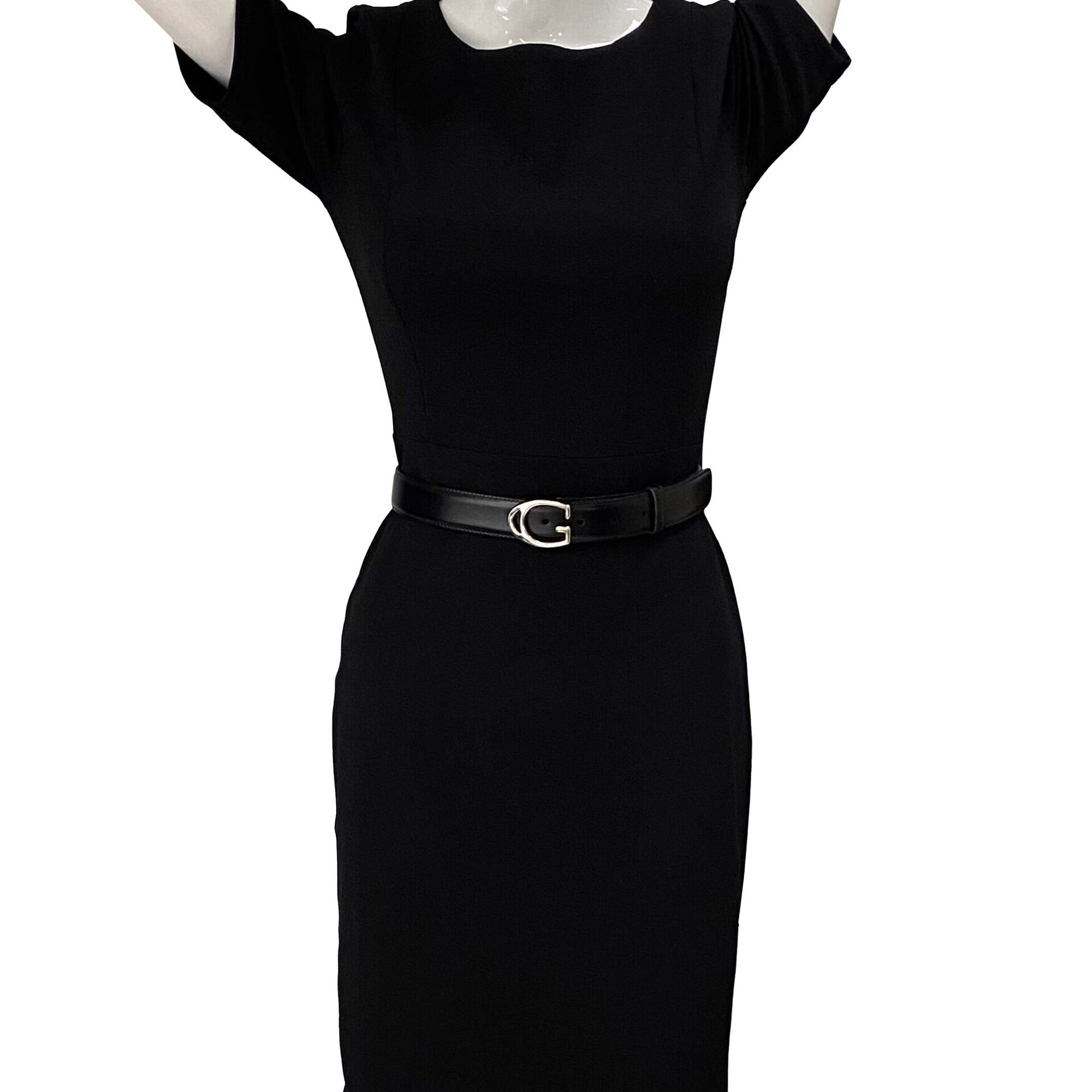 Cinto Gucci Couro Preto