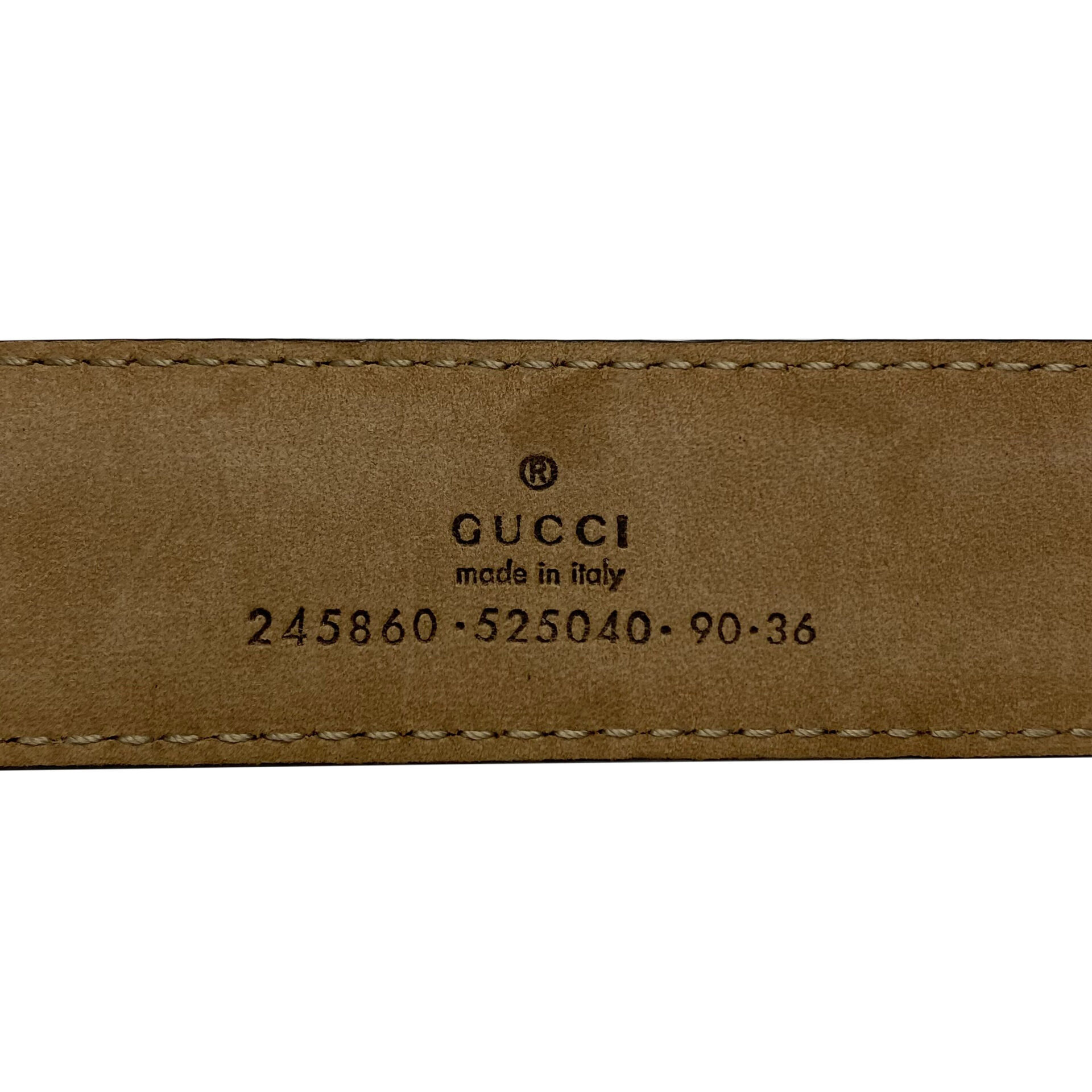 Cinto Gucci Couro Preto