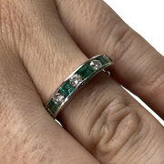 Meia Aliança Ouro Branco