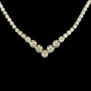 Colar Riviera Ouro Branco e Diamantes