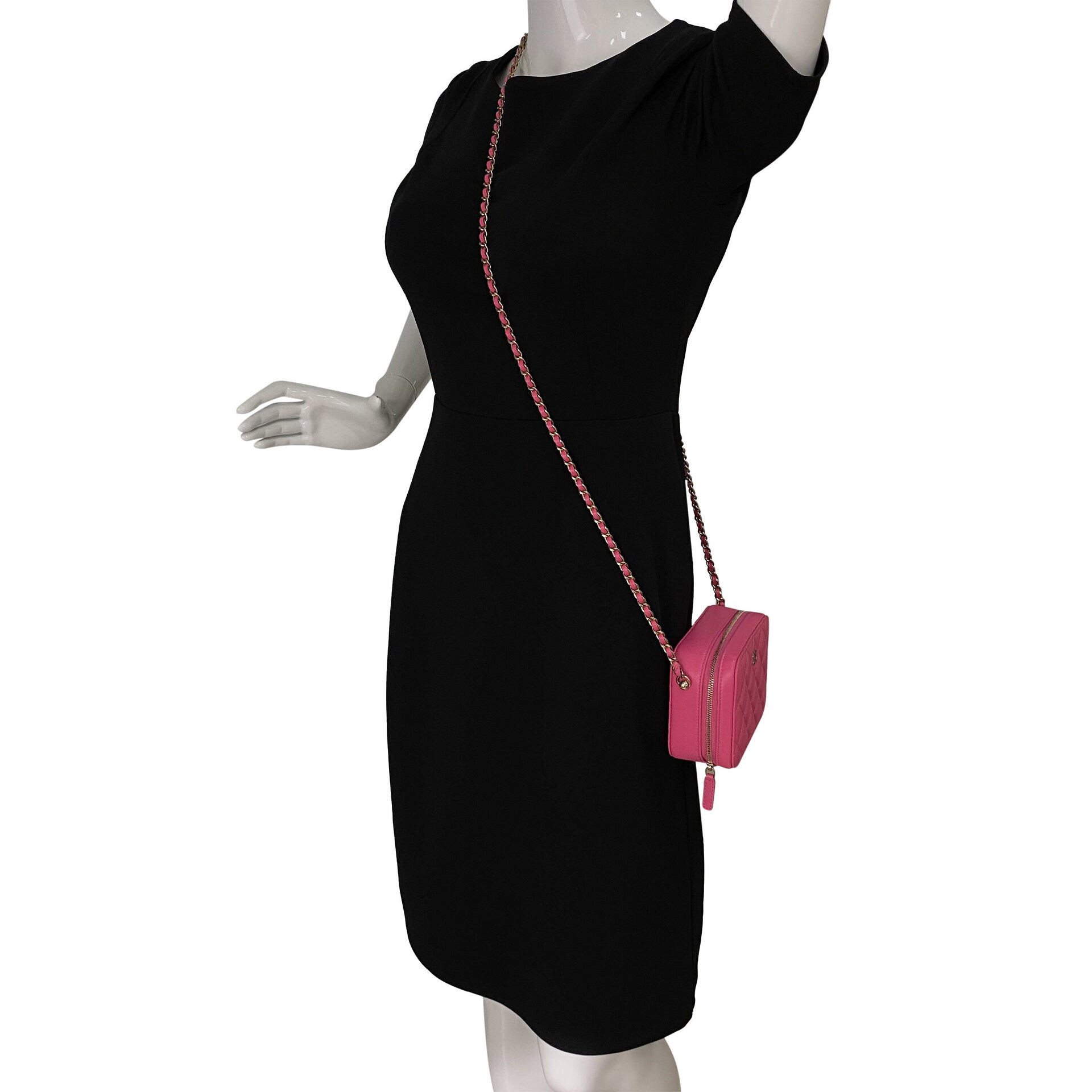 Bolsa Chanel Camera Bag Caviar Rosa