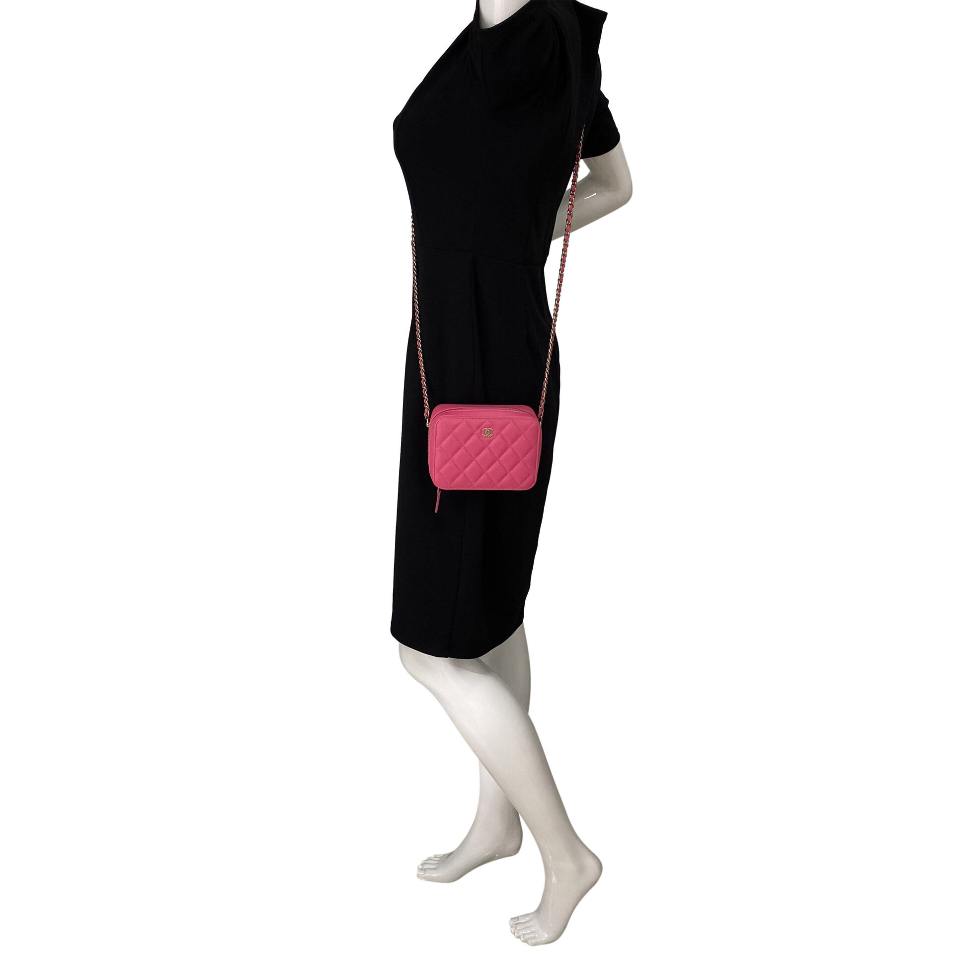 Bolsa Chanel Camera Bag Caviar Rosa