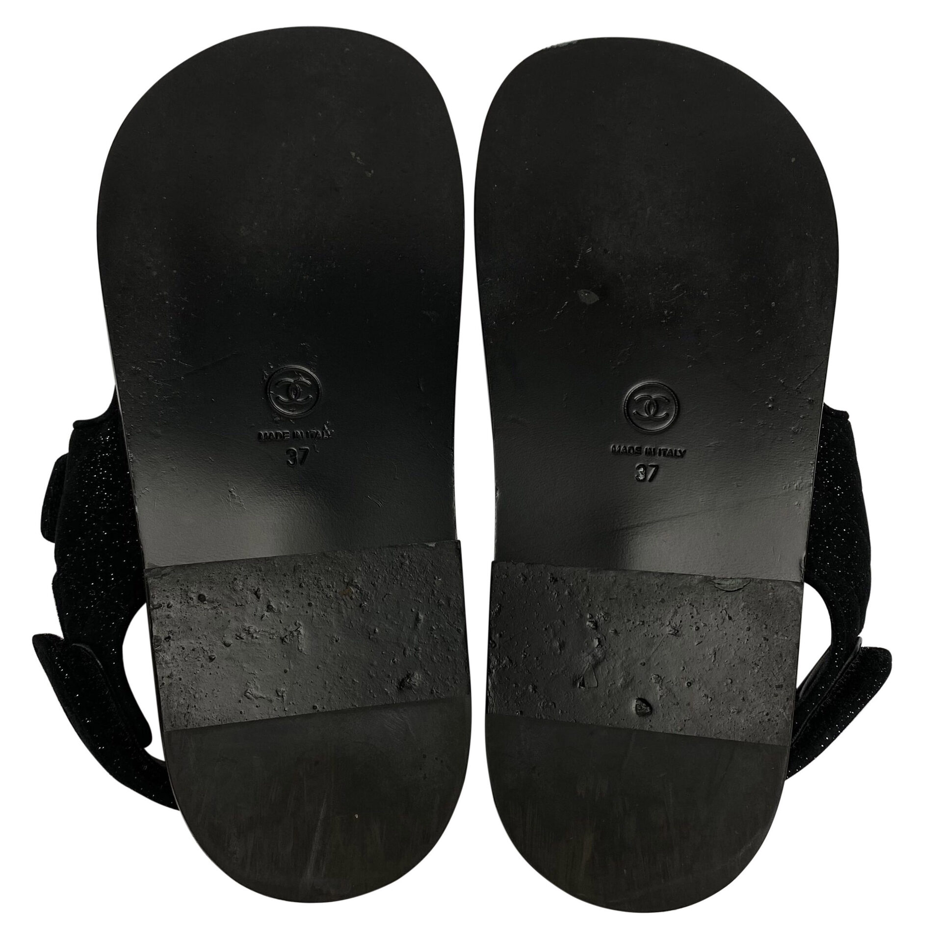 Papete Chanel CC Velcro Preta