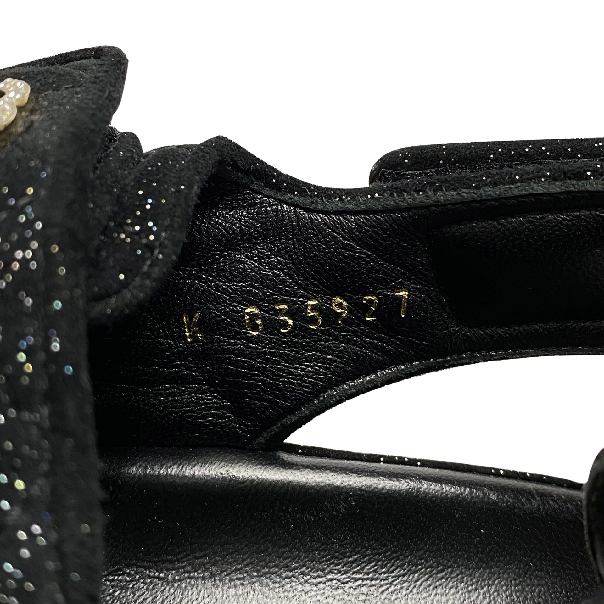 Papete Chanel CC Velcro Preta