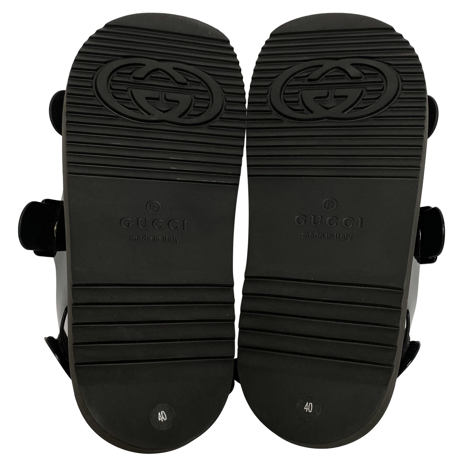 Sandália Gucci Papete Preta