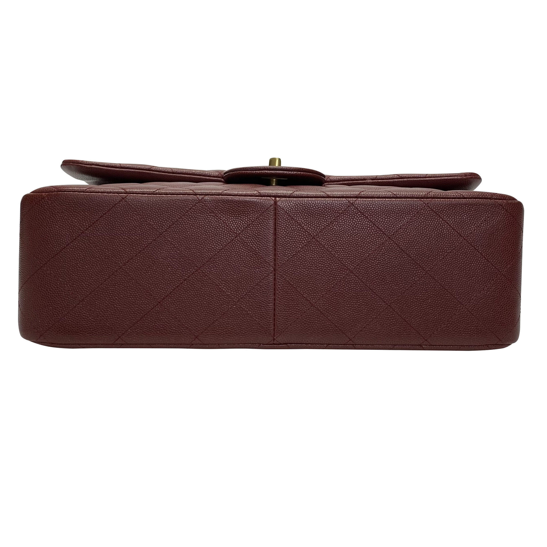 Bolsa Chanel Jumbo Couro Caviar Vinho