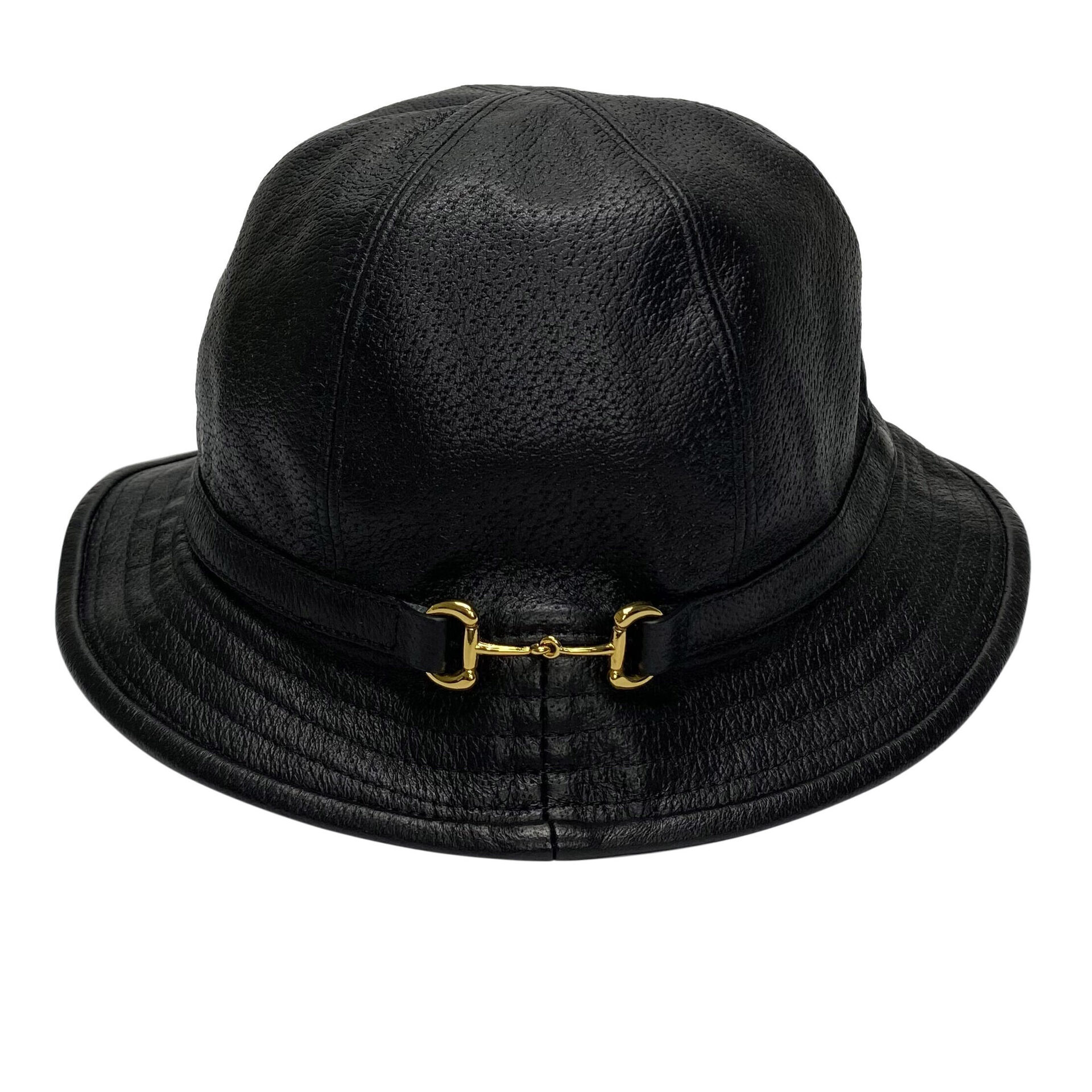 Chapéu Gucci Bucket Horsebit Preto