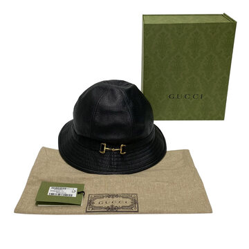 Chapéu Gucci Bucket Horsebit Preto