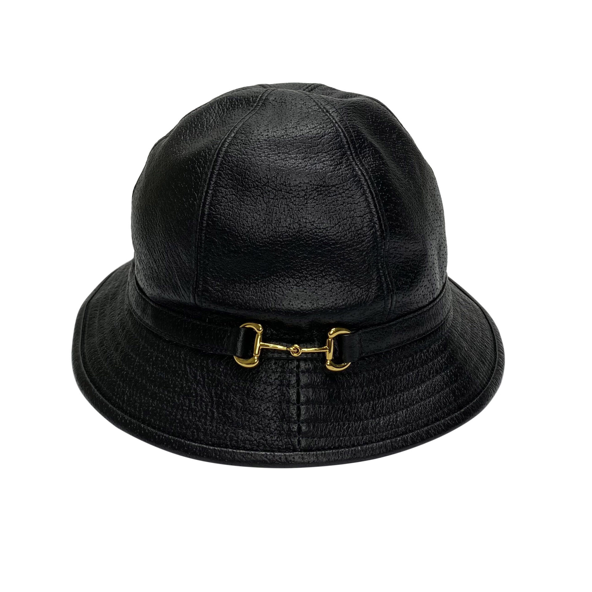 Chapéu Gucci Bucket Horsebit Preto