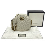 Bolsa Gucci GG Marmont Round Off White