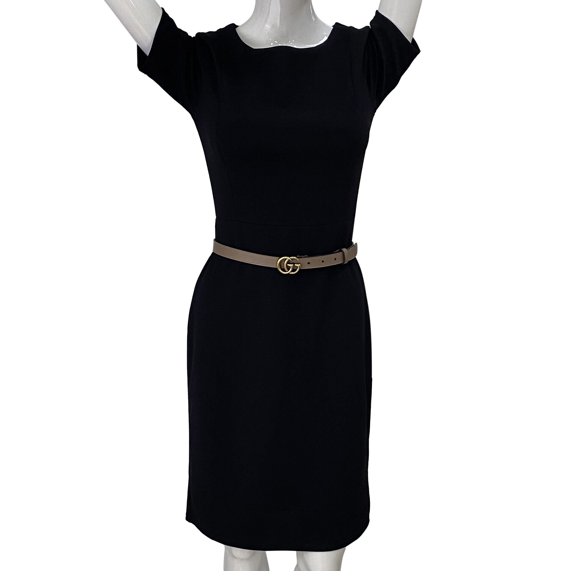 Cinto Gucci GG Couro Nude