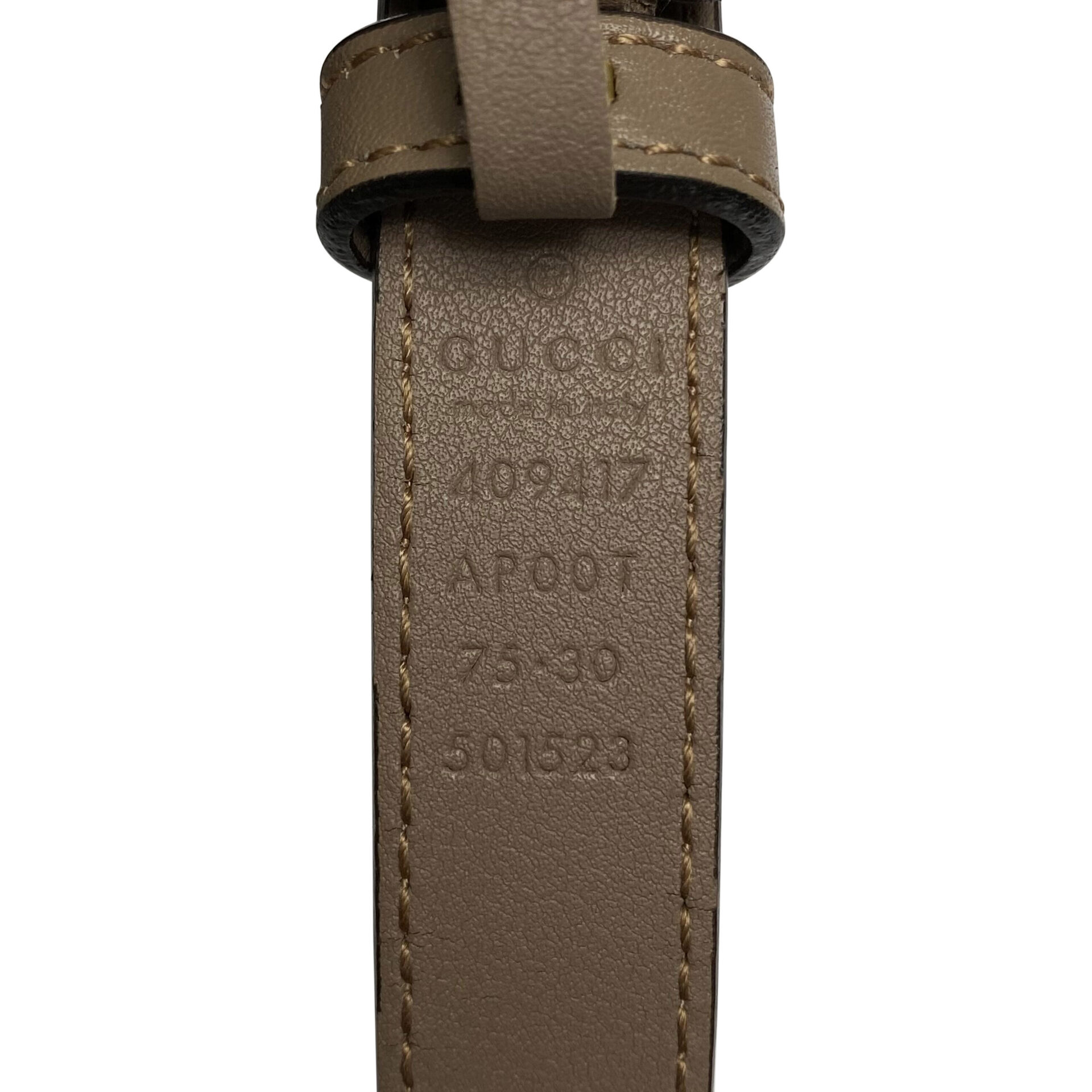 Cinto Gucci GG Couro Nude