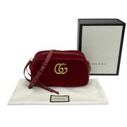 Bolsa Gucci GG Marmont Veludo Vermelho