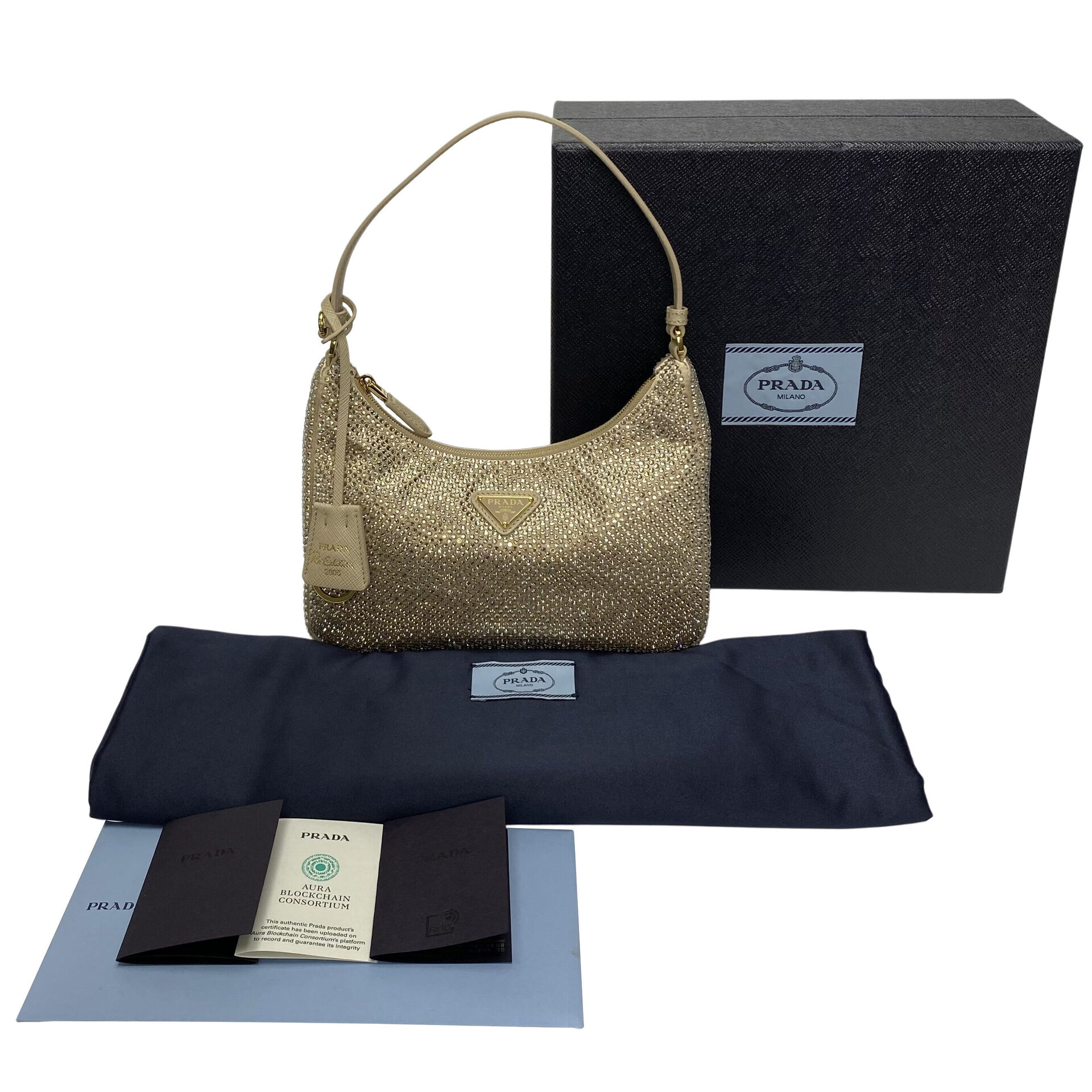 Bolsa Prada Re-Edition Crystal