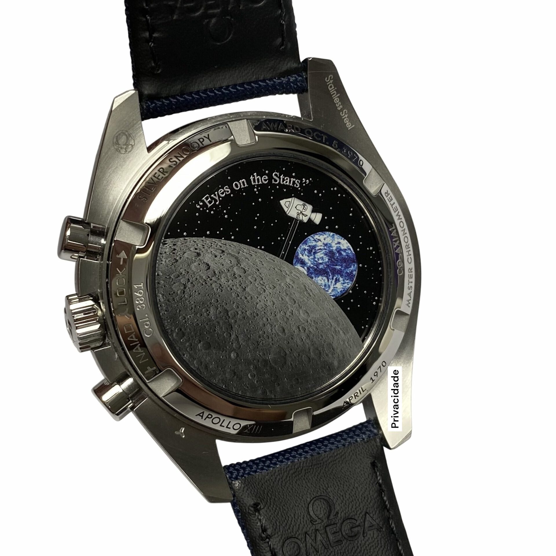 Relógio Omega Speedmaster Silver Snoopy Award 50th Anniversary