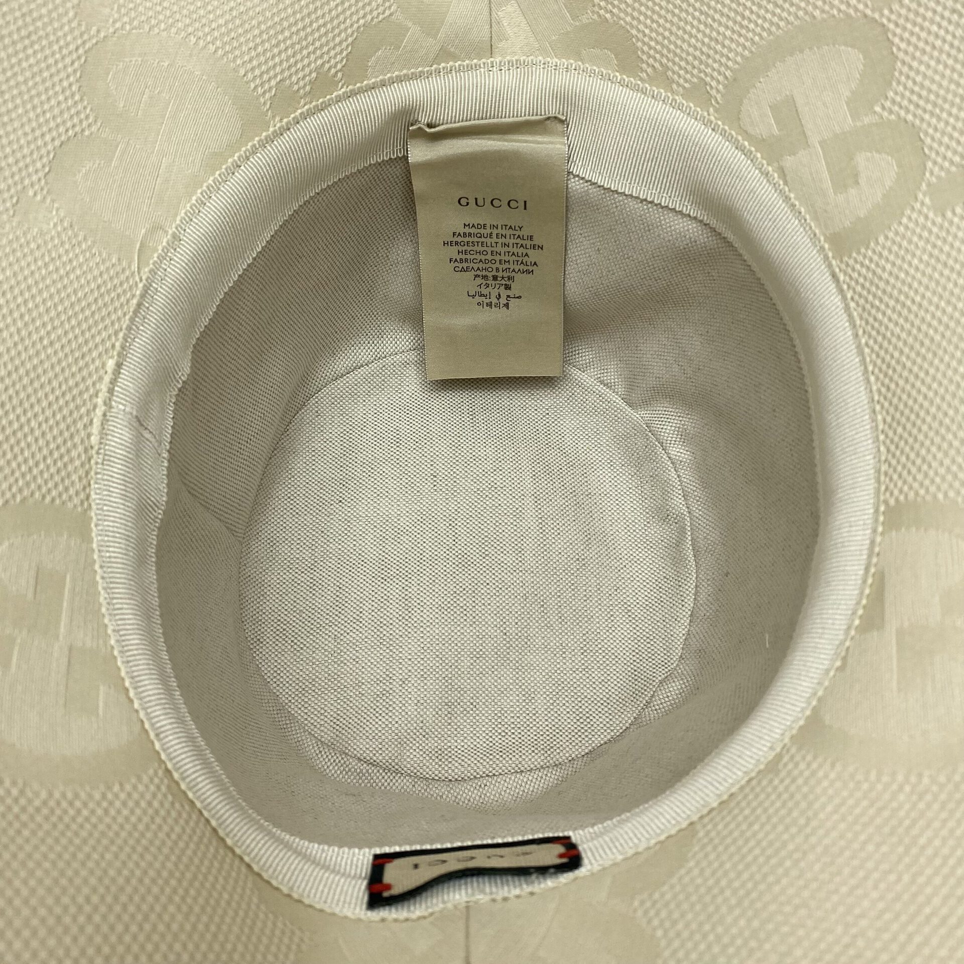 Chapéu Gucci Bucket GG Off White