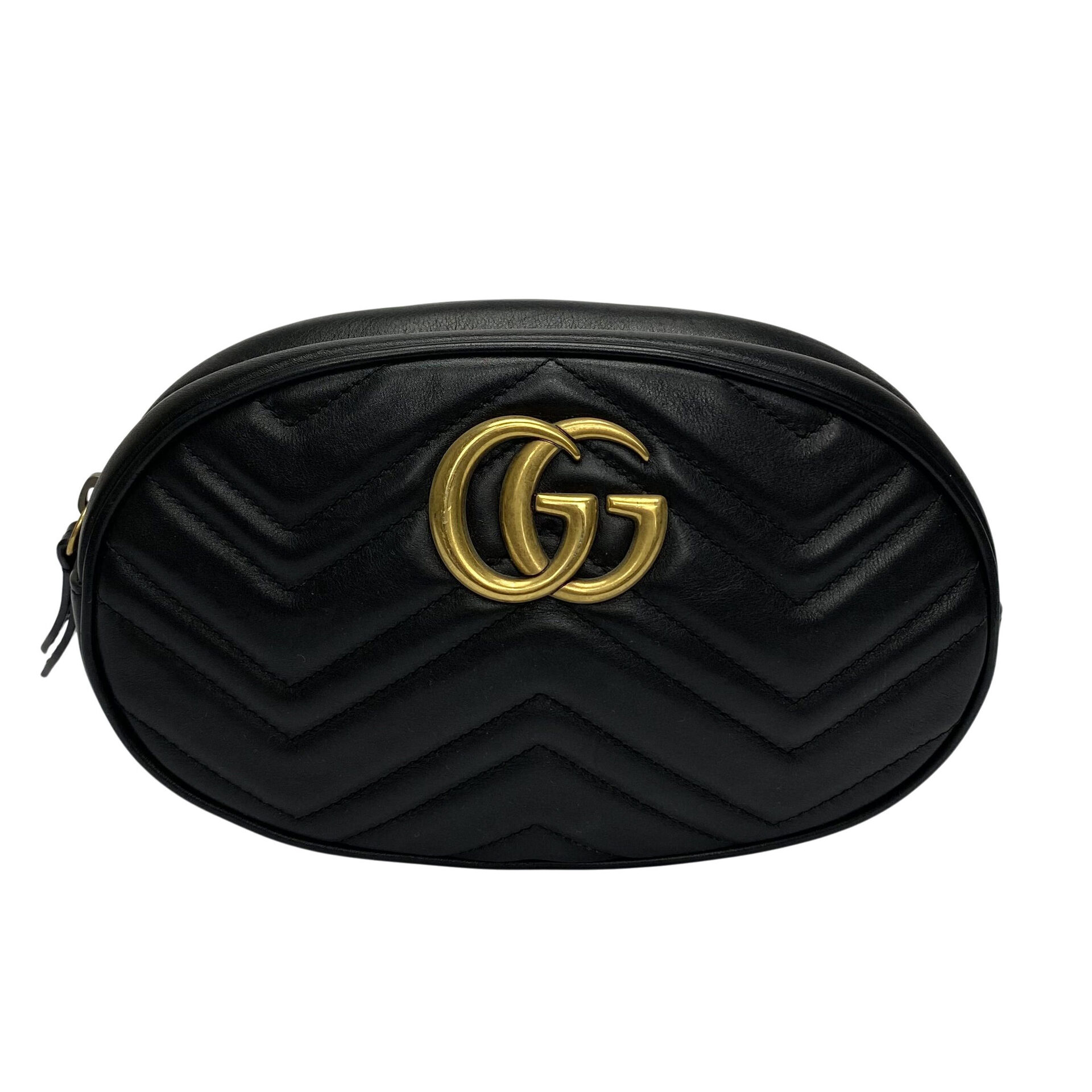 Pochete Gucci GG Marmont Preta