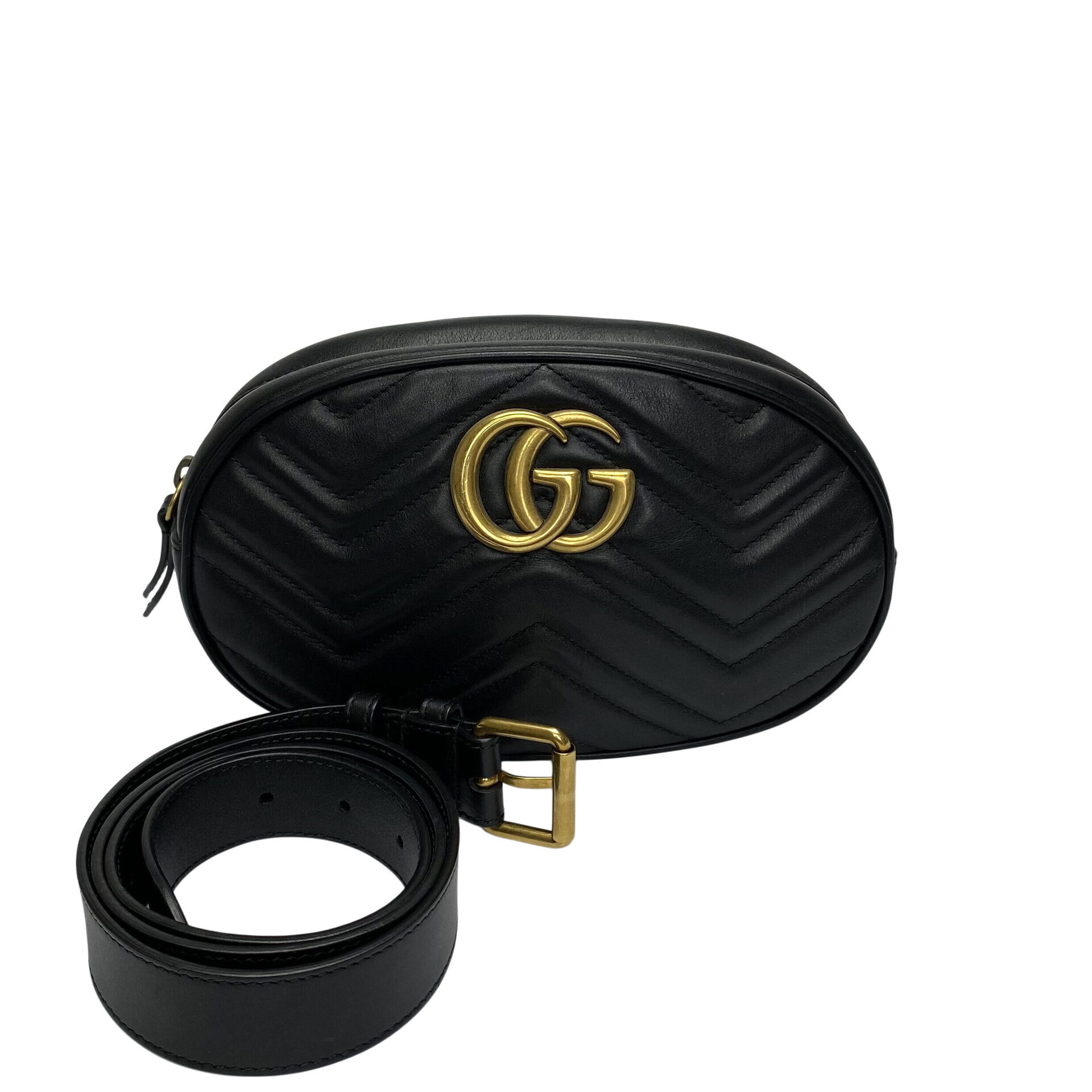 Pochete Gucci GG Marmont Preta