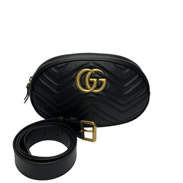 Pochete Gucci GG Marmont Preta