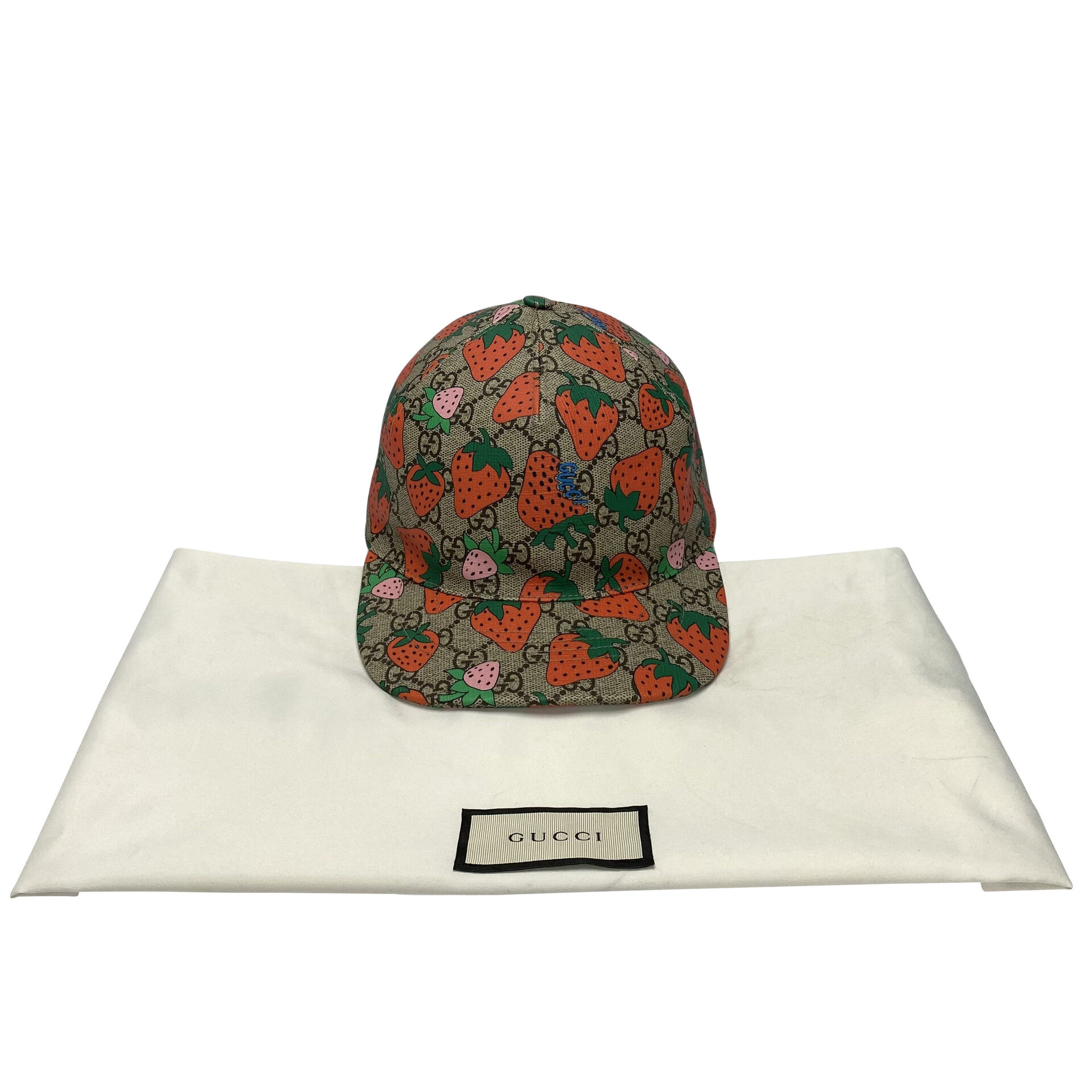 Boné Gucci Morangos e Monograma GG