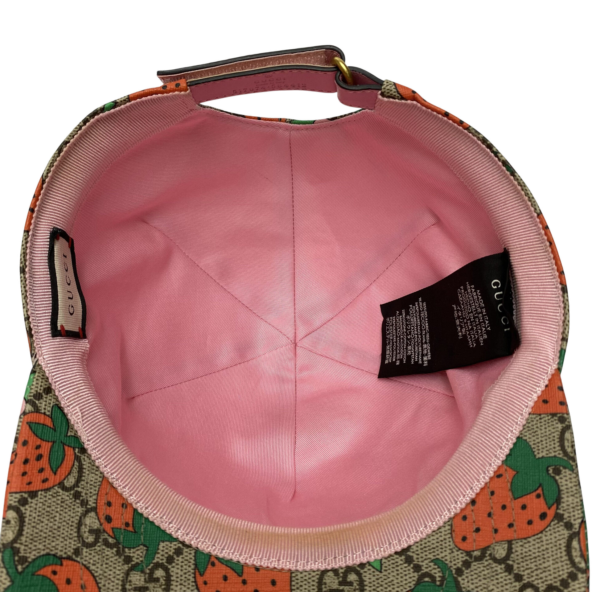 Boné Gucci Morangos e Monograma GG