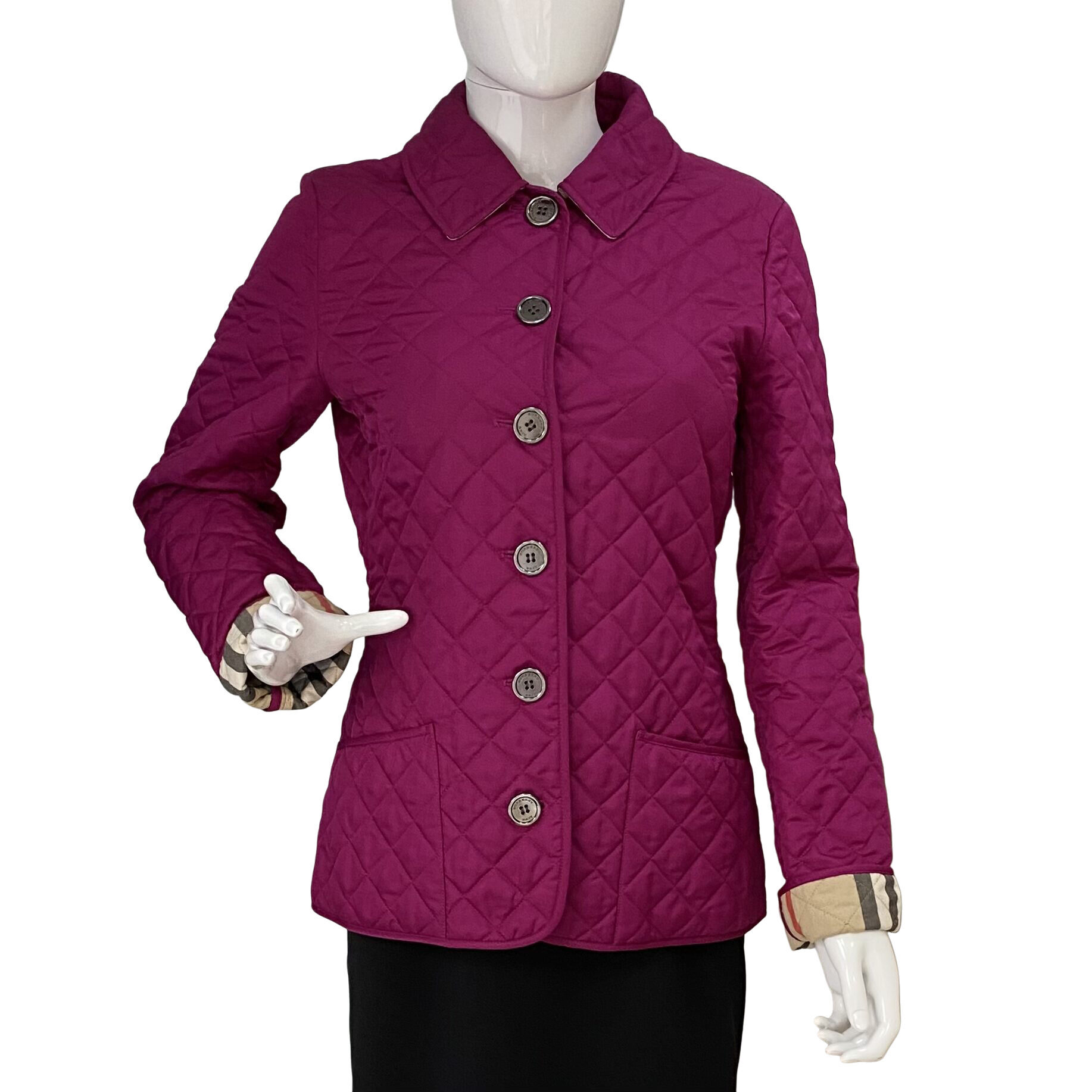 Casaco Burberry Matelassê Roxo