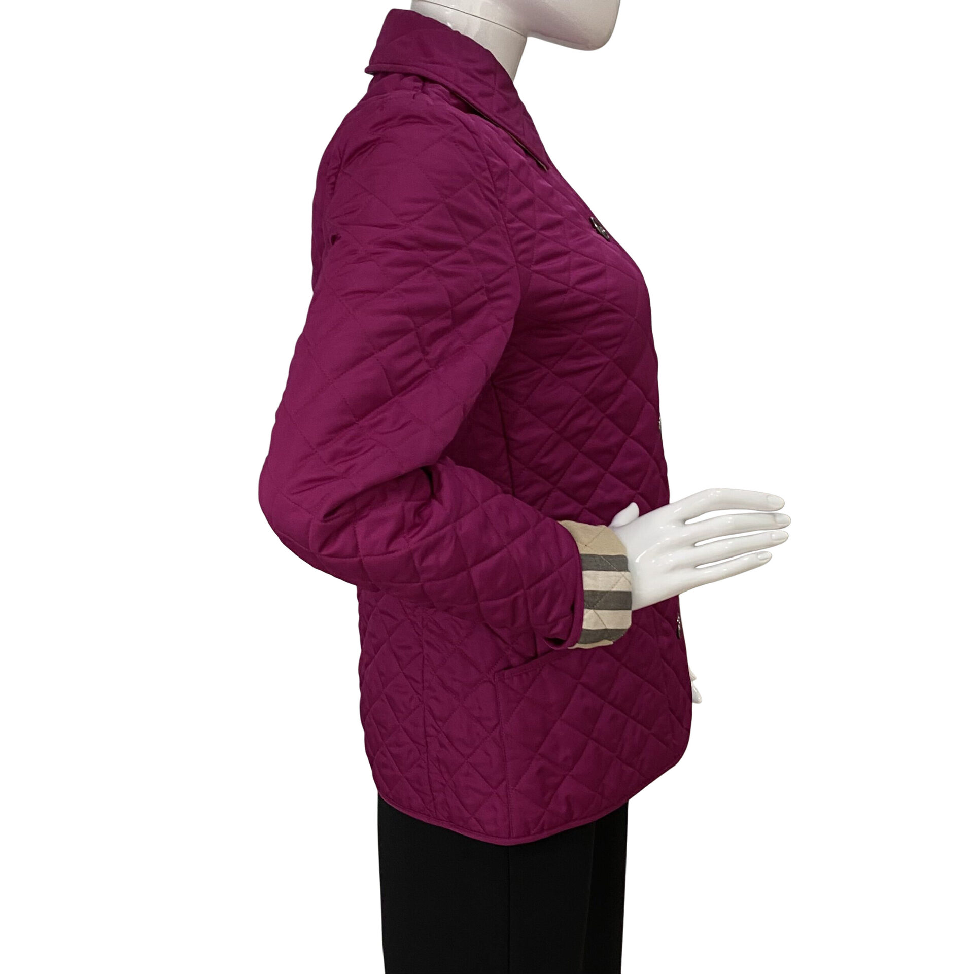 Casaco Burberry Matelassê Roxo