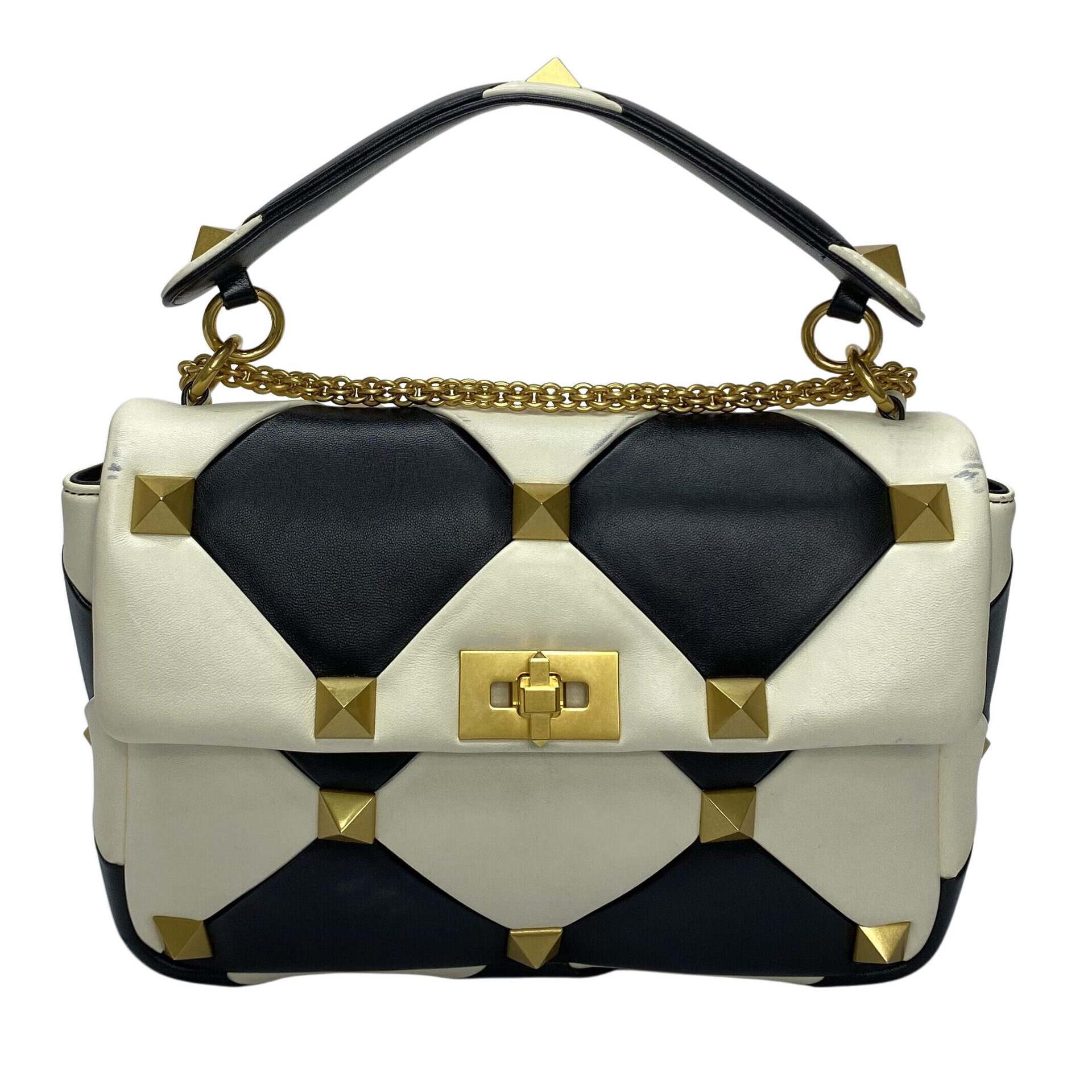 Bolsa Valentino Garavani Roman Stud Bicolor