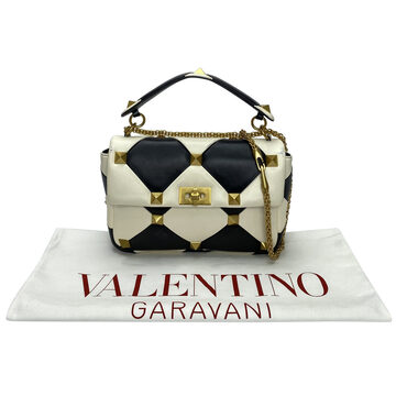 Bolsa Valentino Garavani Roman Stud Bicolor