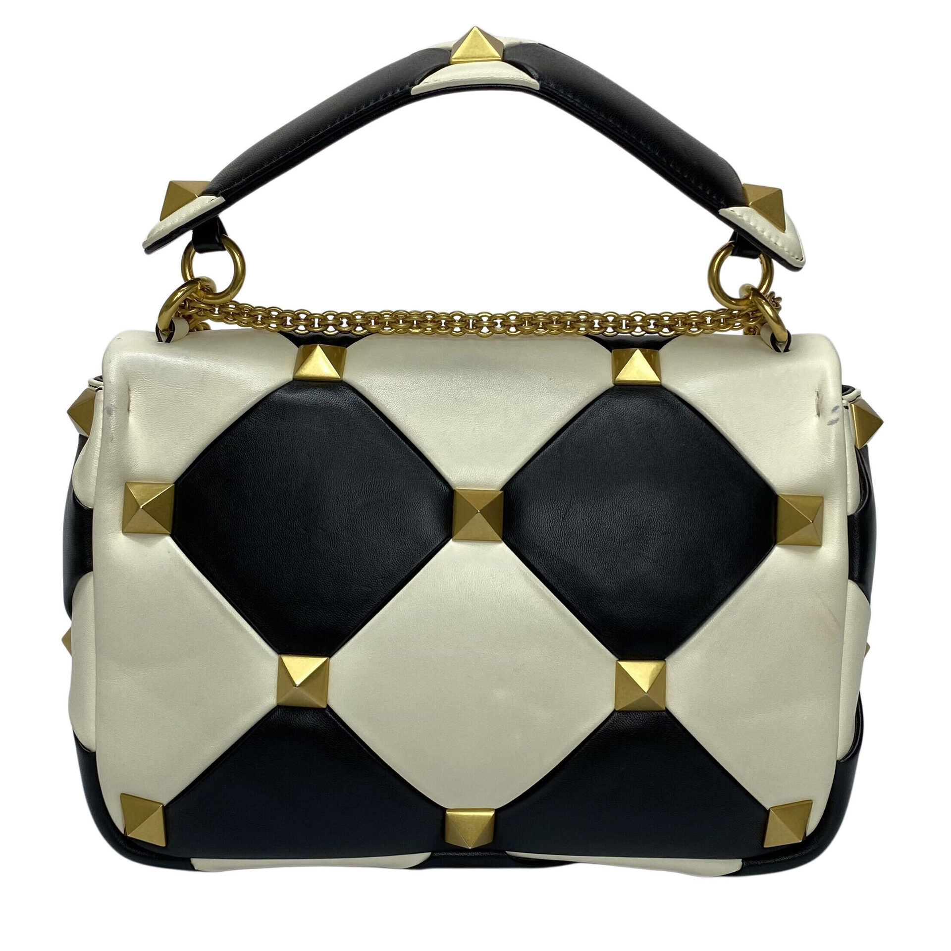 Bolsa Valentino Garavani Roman Stud Bicolor