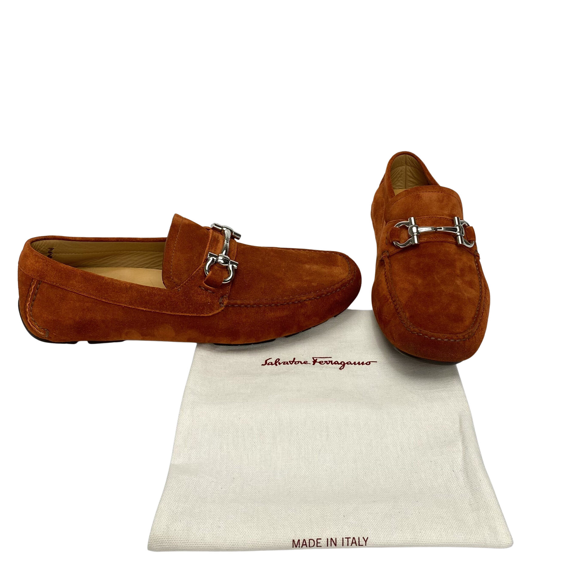 Mocassim Salvatore Ferragamo Camurça