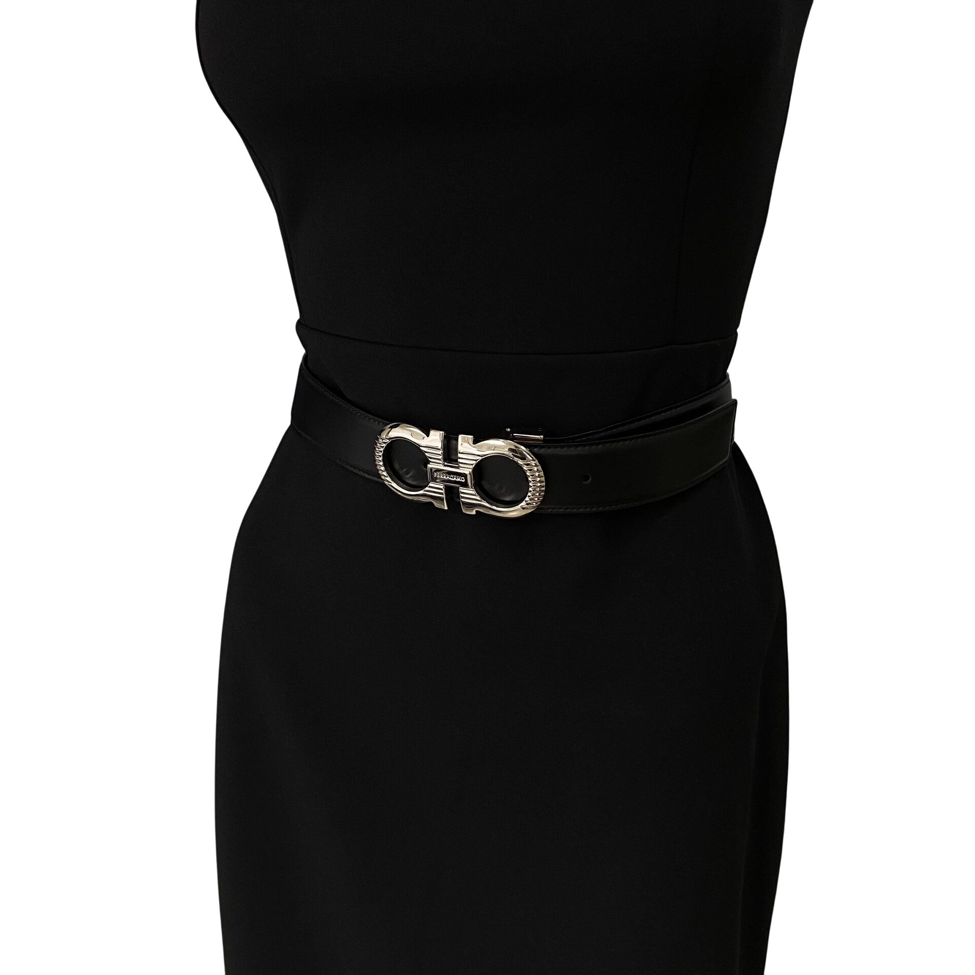 Cinto Salvatore Ferragamo Gancini Reversível