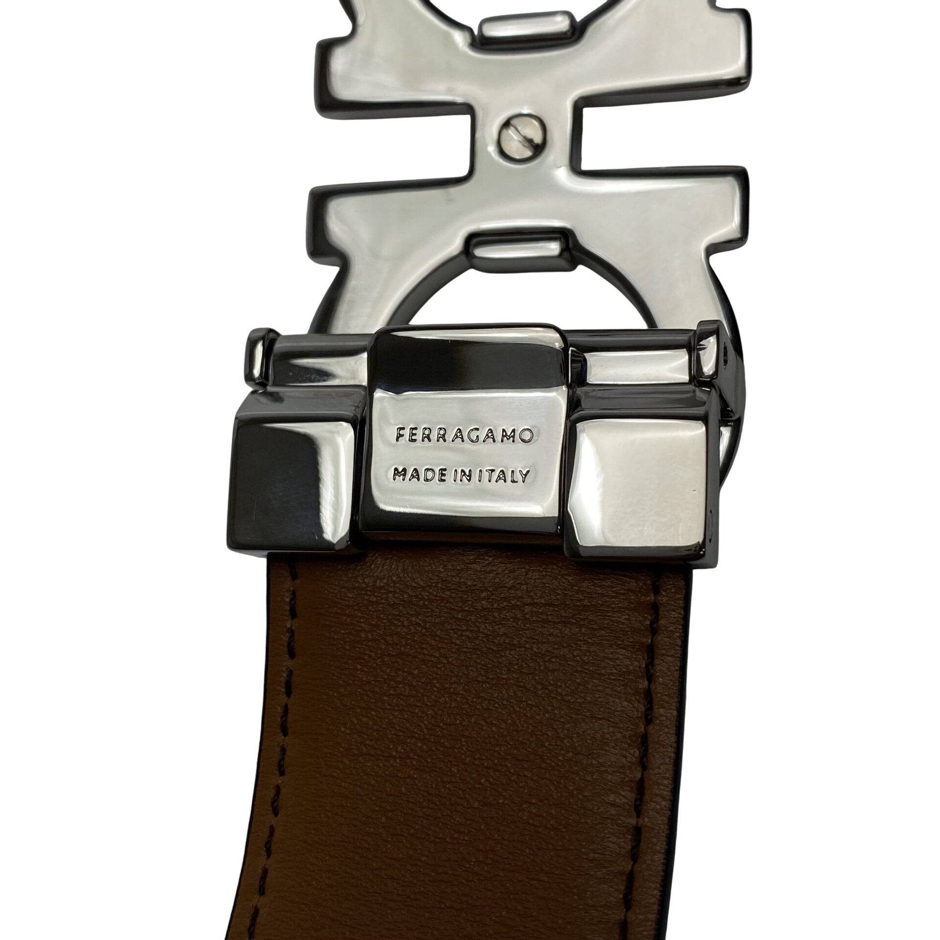 Cinto Salvatore Ferragamo Gancini Reversível
