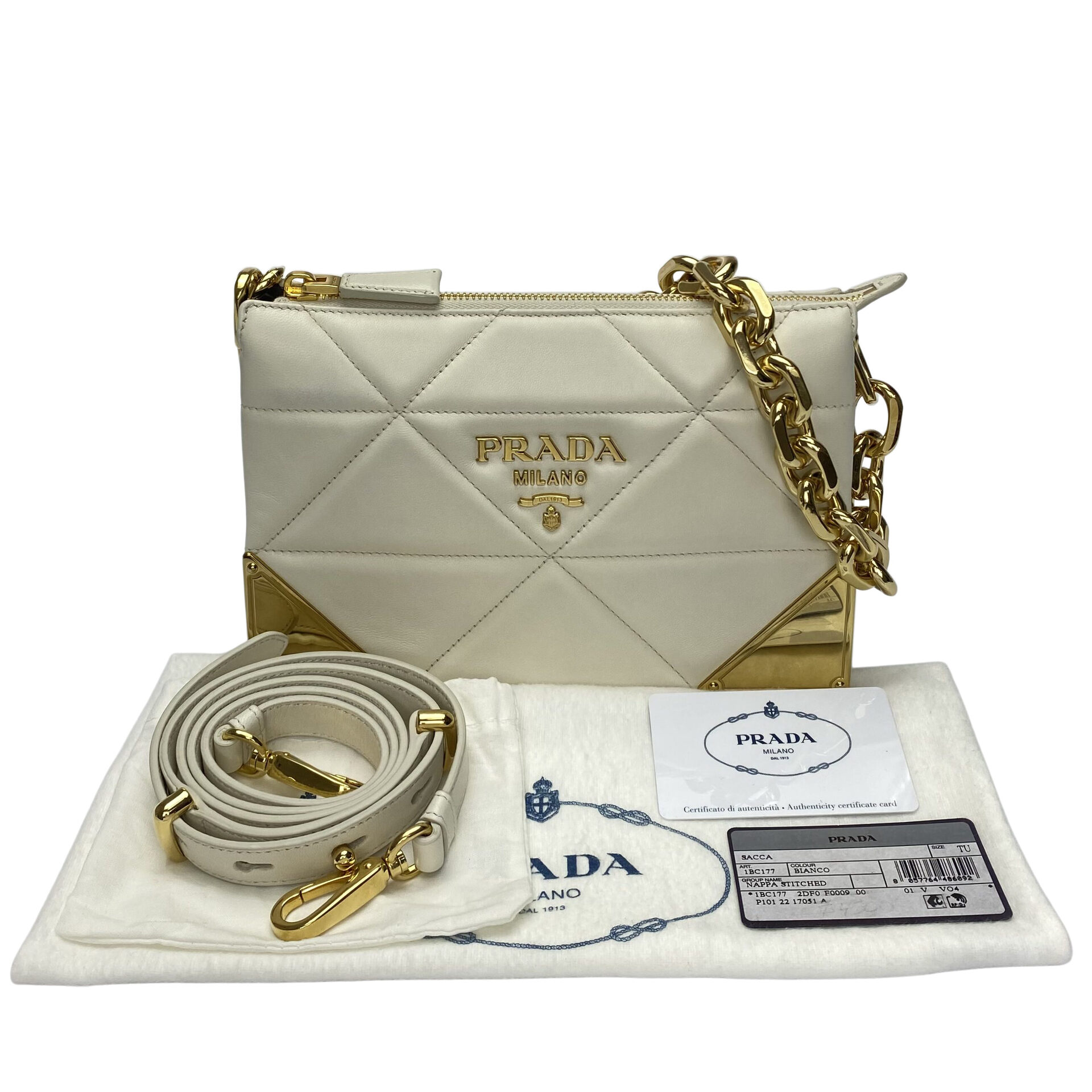 Bolsa Prada Quilted Nappa Leather Shoulder Bag