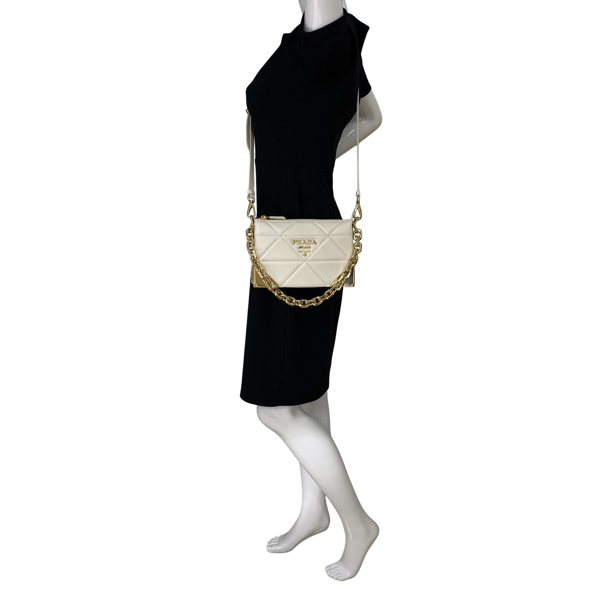 Bolsa Prada Quilted Nappa Leather Shoulder Bag