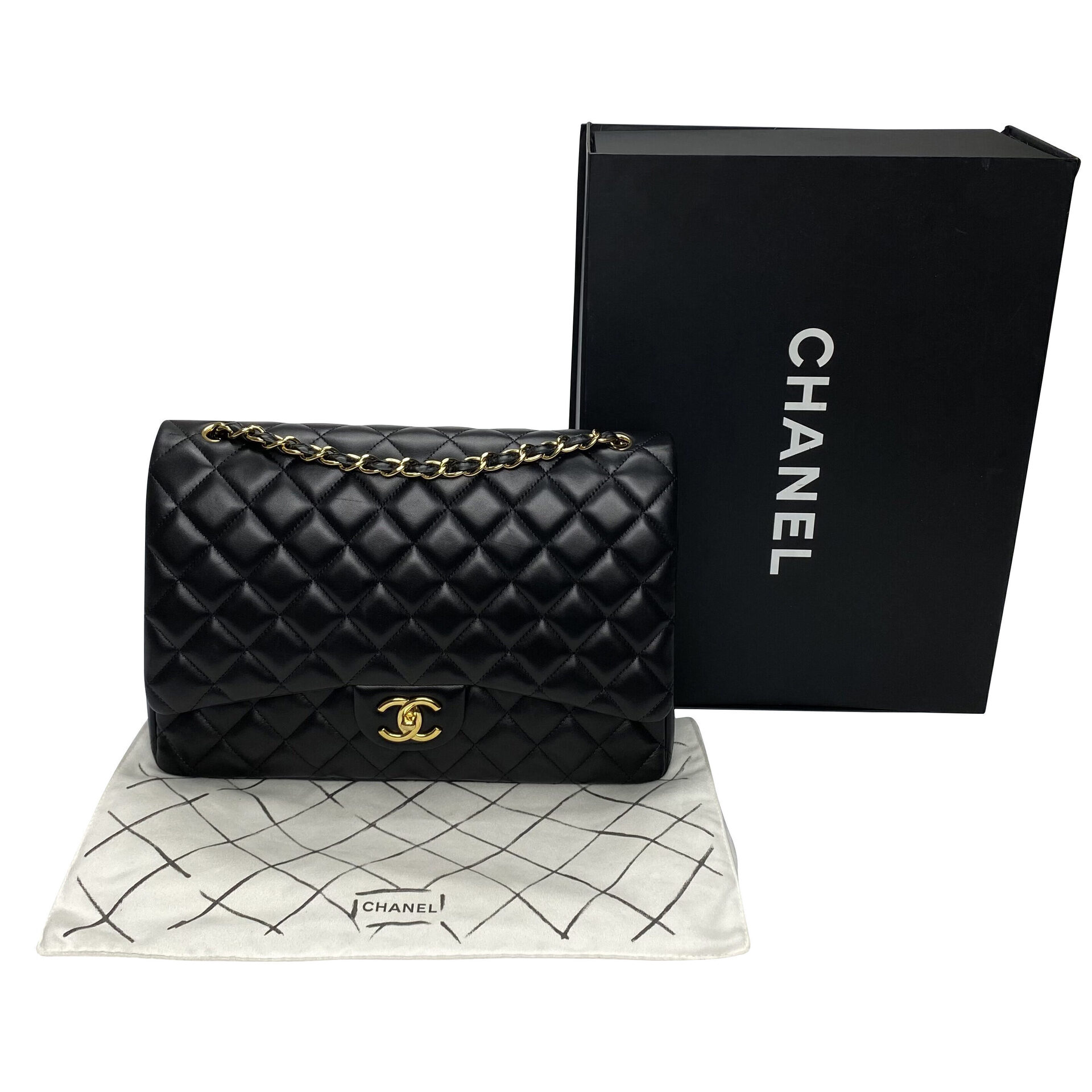 Bolsa Chanel Clássica Single Flap Maxi Lambskin