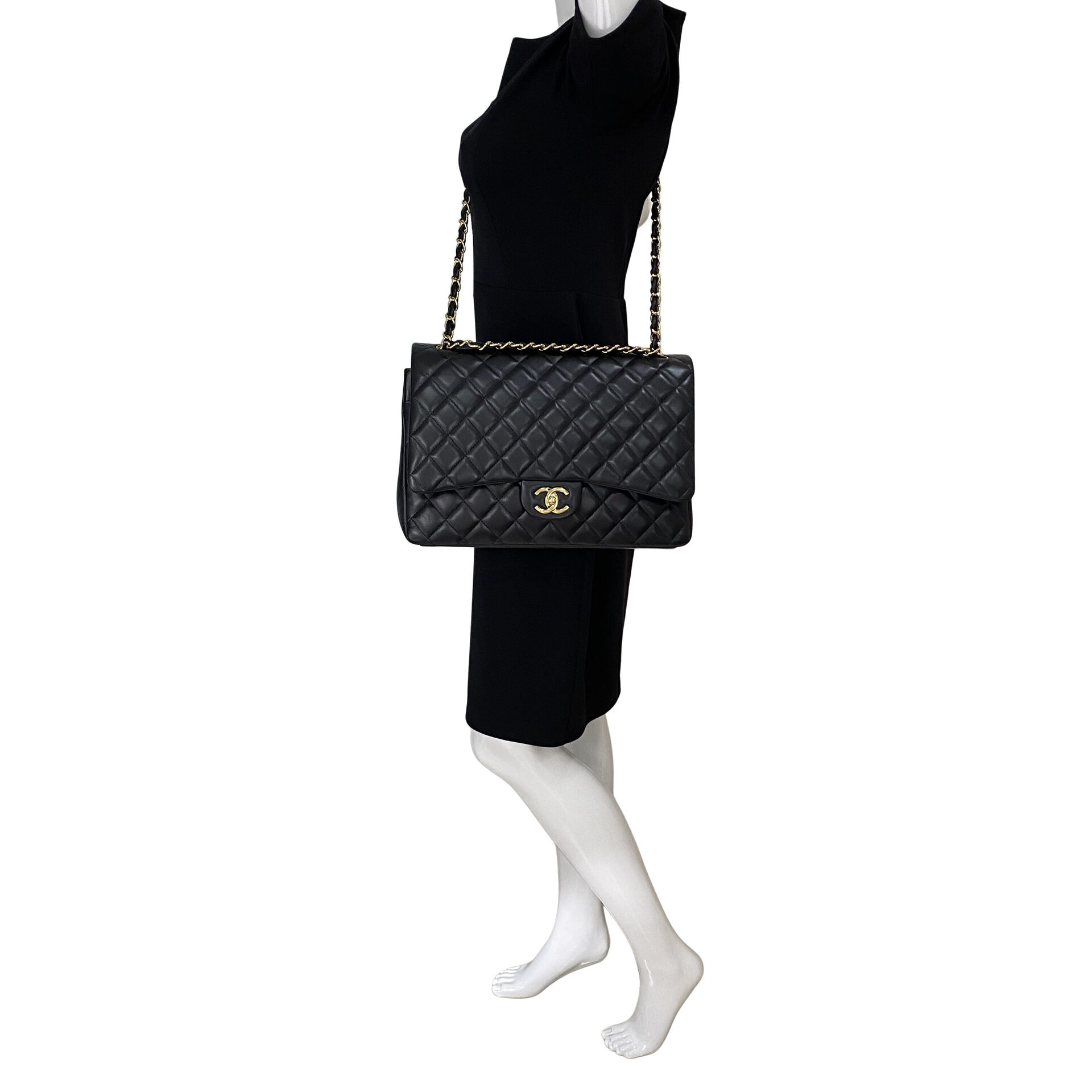 Bolsa Chanel Clássica Single Flap Maxi Lambskin