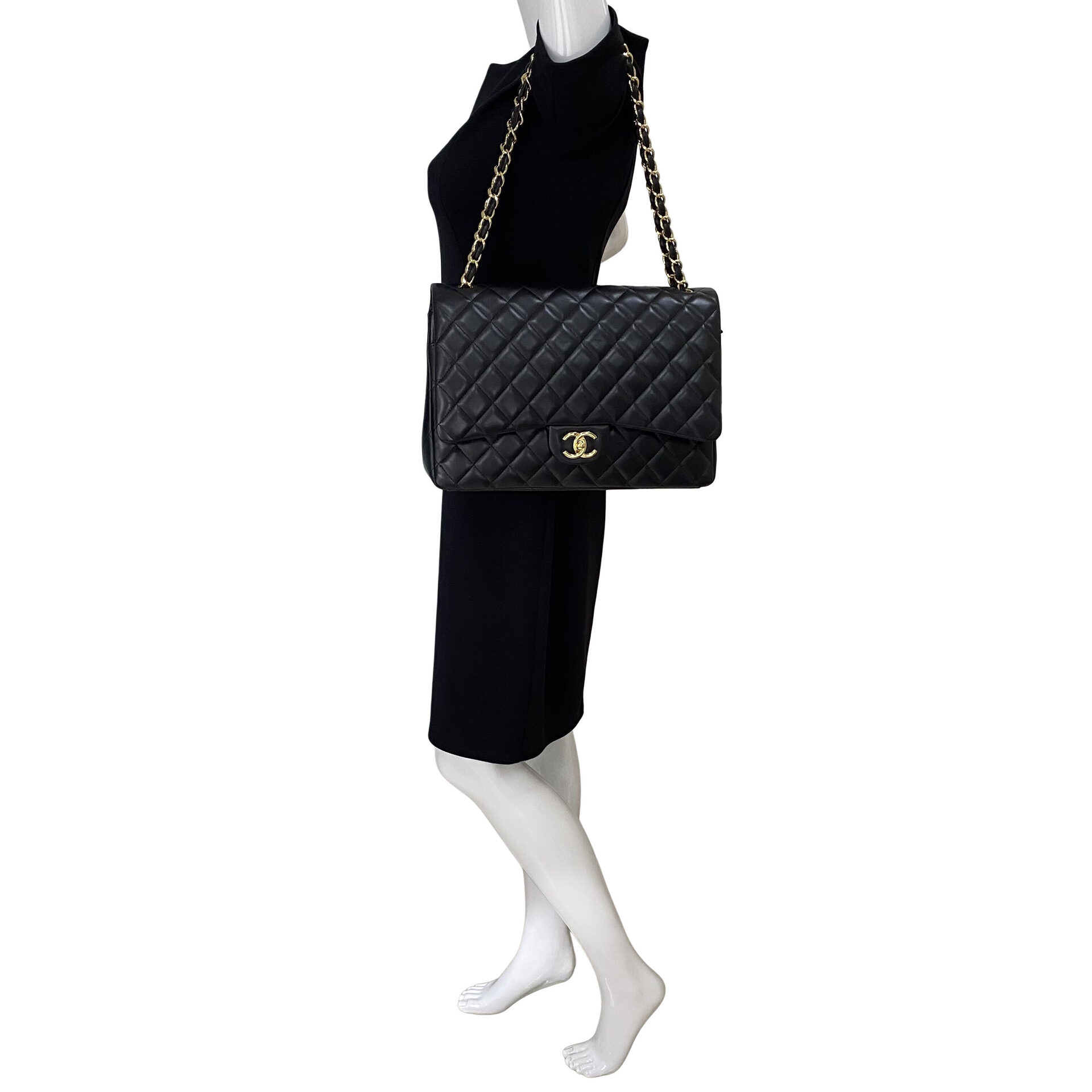 Bolsa Chanel Clássica Single Flap Maxi Lambskin