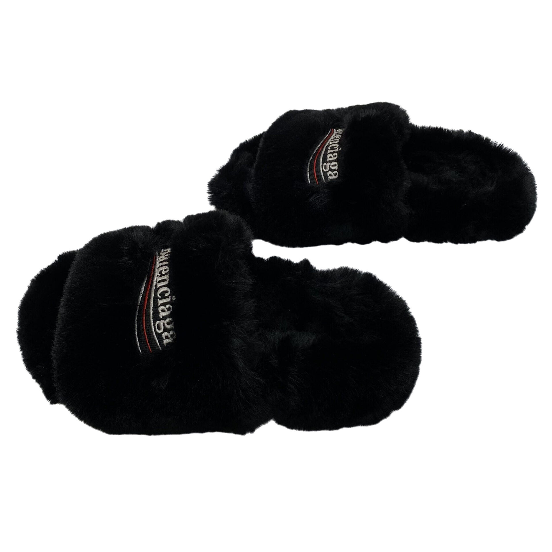 Slide Balenciaga Furry Preto