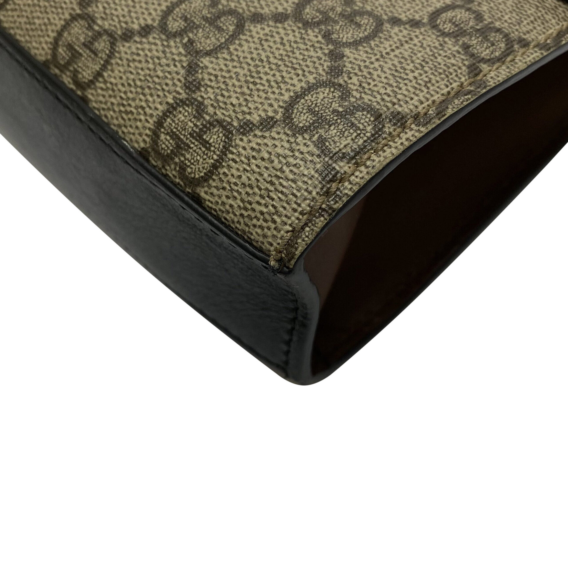 Bolsa Gucci Padlock Mini Canvas GG Couro Preto